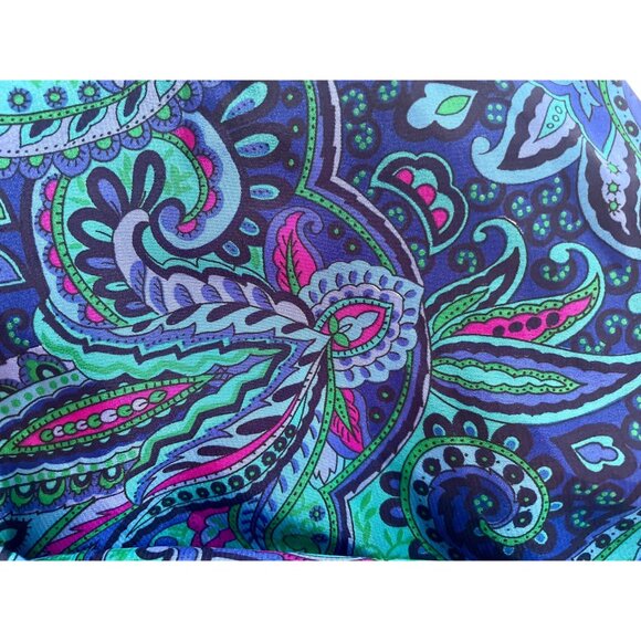 1980s Maxi Dress, Size L, Paisley Belted Dress by Van Ultra, 80s Dress for Work - Picture 8 of 10